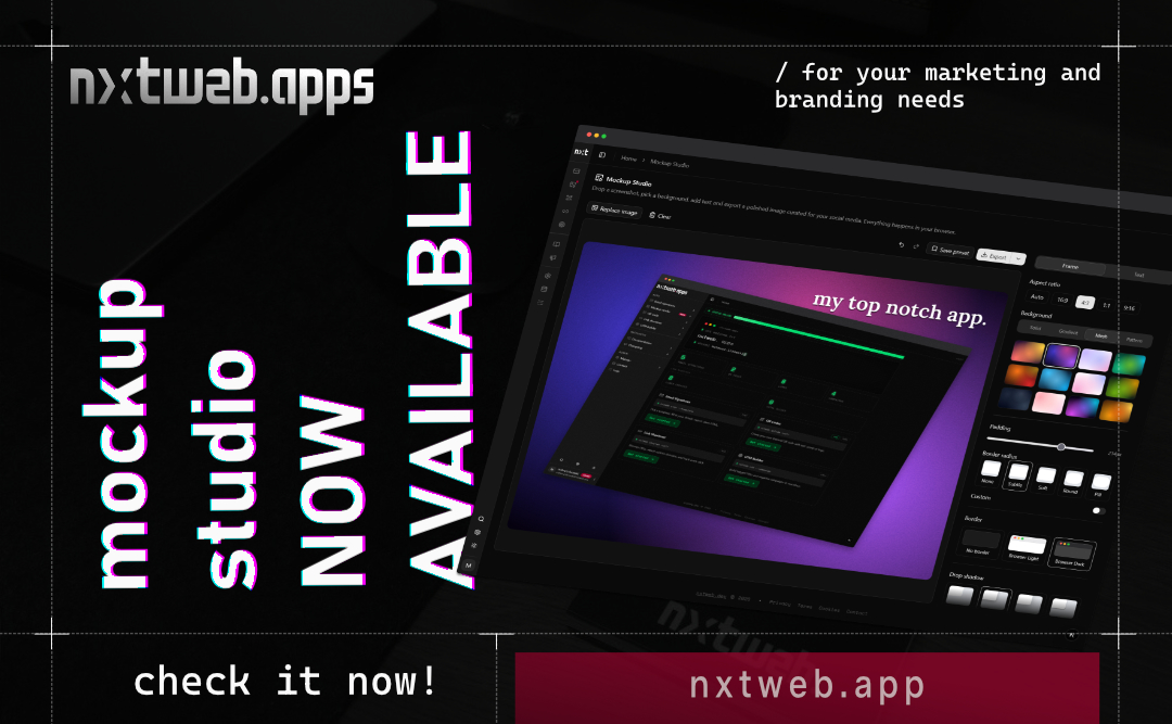 Mockup Studio, command palette & a sharper editor flow